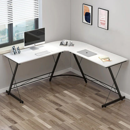 AnneFish L-Shaped Desk Computer Corner Table,  Home Gaming Desk, Office Writing Workstation with Large Monitor Stand, Space-Saving, Easy to Assemble